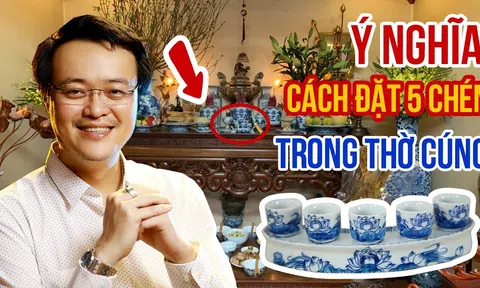 Đặt chén nước trên bàn thờ 3 hay 5 chén để hút lộc: Tưởng đơn giản mà nhiều nhà làm sai hết