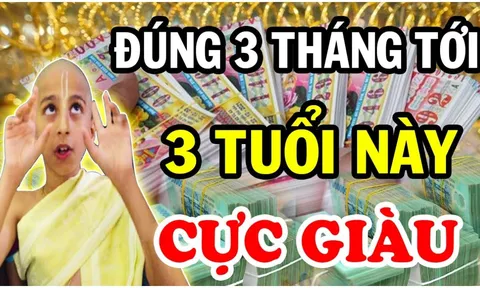 3 tháng cuối cùng năm 2024: 3 tuổi có tài, có đức ăn lộc Thánh Mẫu, Tiền - Tình - Danh lên phi mã