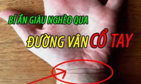 Chỉ 3 giầy nhìn đường vân cổ tay biết ngay vận mệnh sang giàu hay nghèo khó