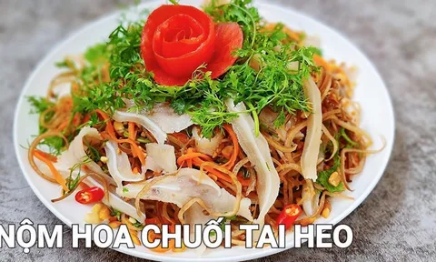 Cách làm nộm hoa chuối tai heo ngon giòn sần sật