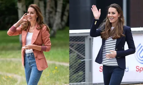 Công nương Kate Middleton mê mẩn một mẫu quần basic đơn giản nhưng sành điệu này