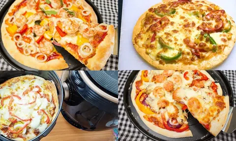 Cách nướng Pizza bằng nồi chiên không dầu cực đơn giản, thơm ngon