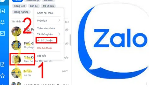 Mẹo hay ẩn nhanh tin nhắn trên Zalo điện thoại và máy tính không bao giờ sợ lộ thông tin