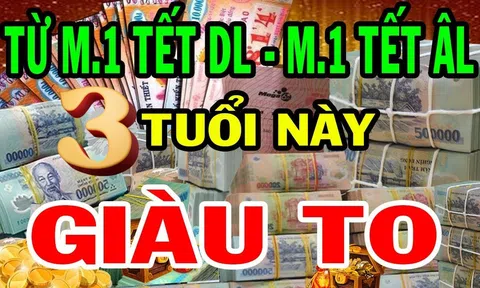 Từ mùng 1 tết Dương đến mùng 1 Tết âm: 3 tuổi Tiền Tình đỏ rực, thu nhập tăng vù vù