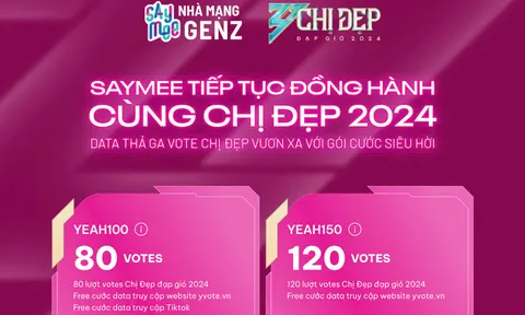 Nhà mạng Saymee hướng dẫn bình chọn cho Chị Đẹp Đạp Gió 2024 bao hời