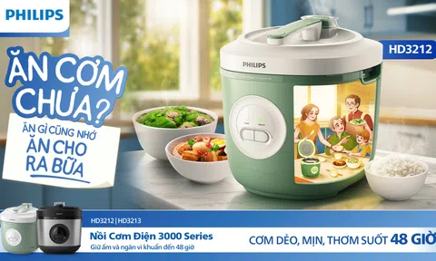 Cuộc sống dù lắm bộn bề nhưng hãy nhớ ăn cho ra bữa với cơm dẻo mịn thơm suốt 48 giờ cùng Philips