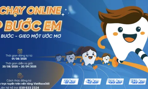 Giải chạy online Tiếp Bước Em – Chạy Một Bước, Gieo Một Ước Mơ: Khi hành trình chạy bộ trở thành nhịp cầu nhân văn