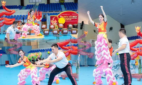 Sắc đẹp hòa nhịp trống: Hoa hậu Việt lan tỏa sức sống nghệ thuật Lân sư rồng
