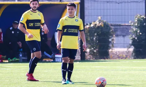 Quang Hải đá chính, Pau FC thắng đậm ở giải hạng 5 Pháp