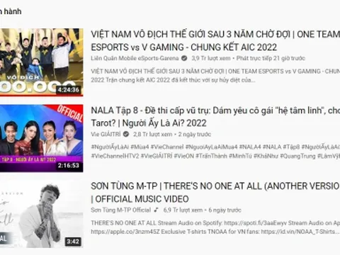Nhờ VGM vô địch, trận Chung kết AIC 2022 đạt top 1 trending Youtube