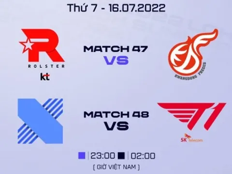 Lịch thi đấu LCK Mùa Hè 2022 hôm nay 16/7: T1 chạm trán DRX