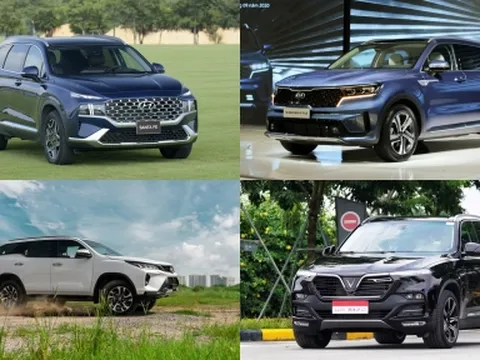 Loạt SUV 7 chỗ bán chạy nhất Việt Nam: Fortuner, Santa Fe và Sorento "so găng"