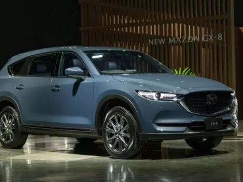Mazda CX-8 2022 ra mắt với phiên bản màu xám Polymetal Gray cực đẹp