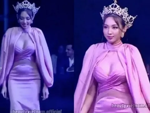 Hoa hậu Thùy Tiên xấu tệ trong loạt ảnh mới vì chiếc đầm báo hại