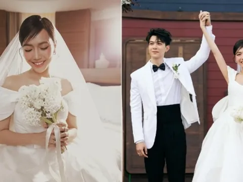 Cận cảnh váy cưới đặc biệt của Diệu Nhi, có thể biến hình thành 5 mẫu
