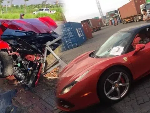 Siêu xe Ferrari 488 GTB bị tan tành đầu xe thuộc hàng quý và cực hiếm tại Việt Nam