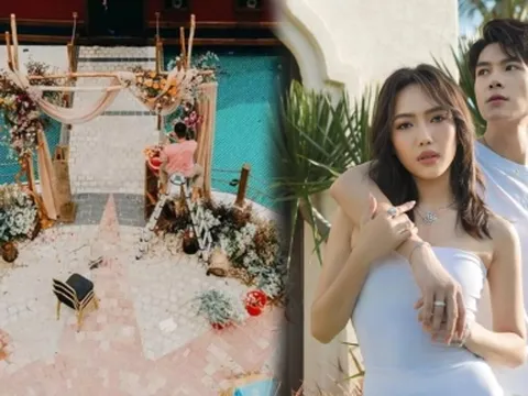 Cận cảnh không gian tiệc cưới của Diệu Nhi và Anh Tú: Không gian mở, lộng lẫy sắc hoa