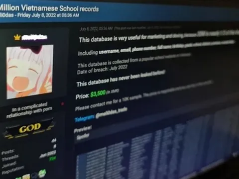 Bộ GD-ĐT thông tin về nghi vấn hacker rao bán dữ liệu của 30 triệu hồ sơ giáo viên, học sinh