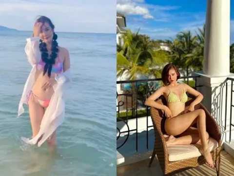 'Thương ngày nắng về' vừa kết thúc, Huyền Lizzie tung clip diện bikini khiến chị em phát hờn