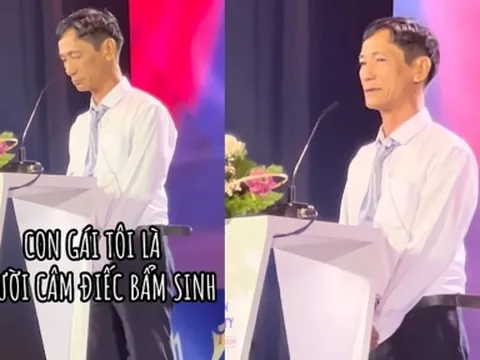 Người cha thợ may khóc nghẹn trong lễ tốt nghiệp của con gái bị câm điếc bẩm sinh