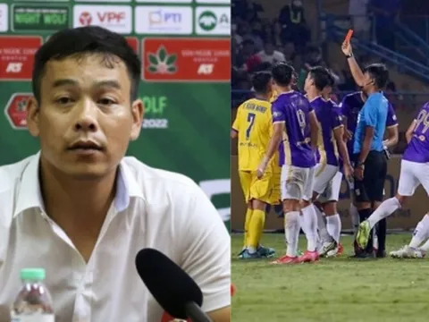 HLV Nguyễn Huy Hoàng tính kiện trọng tài sau trận thua Hà Nội