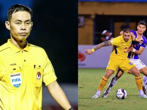 Trọng tài Ngô Duy Lân đối diện với án kỷ luật sau sai lầm ở trận Hà Nội FC với HAGL