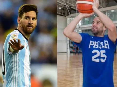 Chuyện lạ: Đồng đội của Messi bất ngờ chuyển sang chơi bóng rổ