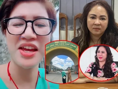 Trang Trần có động thái gây tranh cãi trước cổng Đại Nam giữa lúc bà Phương Hằng 'xộ khám'