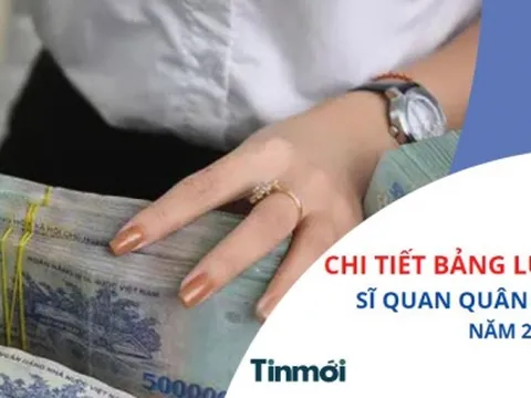 Chi tiết mức lương và phụ cấp của sĩ quan Quân đội năm 2022