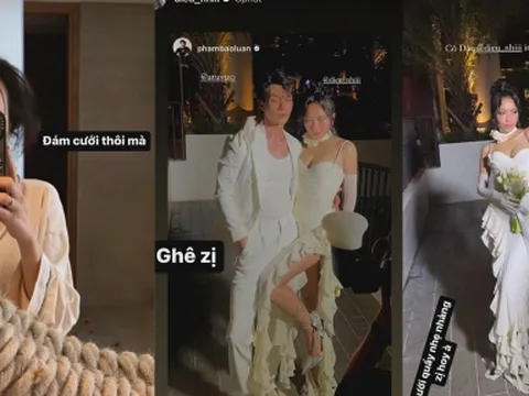 Hình ảnh 'tàn tiệc' của Anh Tú và Diệu Nhi sau khi 'quẩy tới nóc' trong đám cưới
