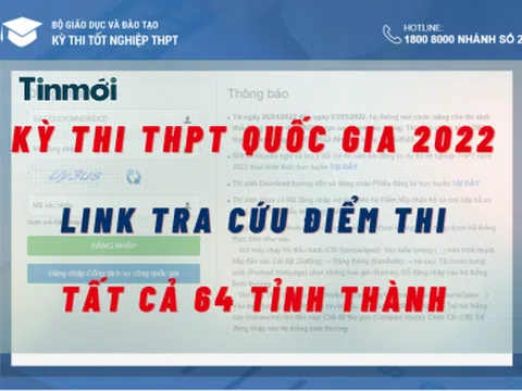 Link tra cứu điểm thi THPT Quốc gia 2022 tất cả các tỉnh thành