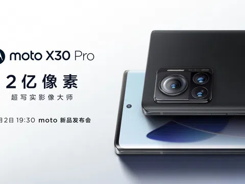Lộ diện thiết kế chính thức của Moto Edge X30 Pro: Smartphone đầu tiên sở hữu camera 200MP