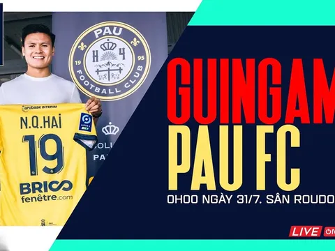 Xem trực tiếp bóng đá Pau FC vs Guingamp ở đâu, kênh nào? Link xem trực tiếp Quang Hải Pau FC FullHD