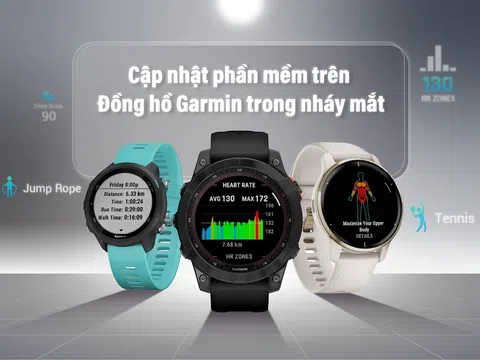 Garmin cập nhật bản phần mềm mới, cải tiến tính năng theo dõi sức khoẻ và giao diện người dùng