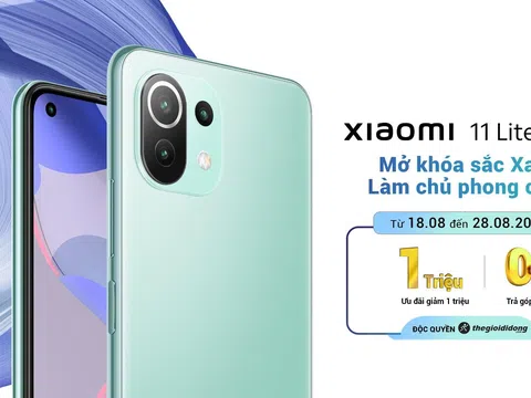 Xiaomi 11 Lite 5G NE ra mắt phiên bản màu đặc biệt mới Xanh Bạc Hà độc quyền tại Thế Giới Di Động