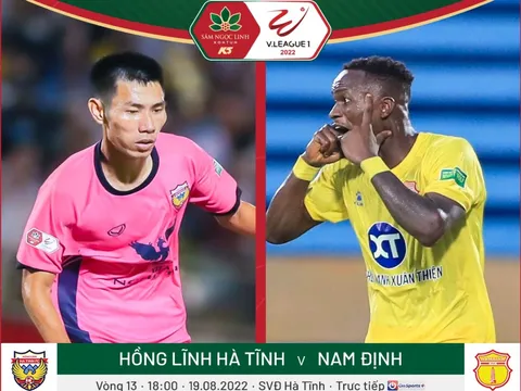 Trực tiếp bóng đá Hà Tĩnh vs Nam Định 19/8 - Vòng 13 V.League 2022 - Link trực tiếp trên On Sports