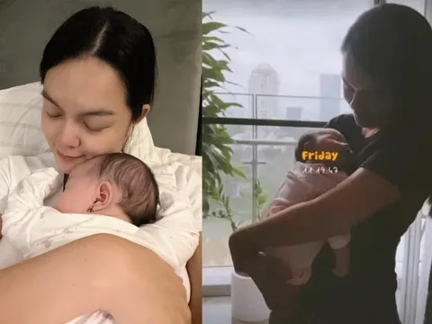 Clip quay cận diện mạo con gái cưng thứ ba của Phạm Quỳnh Anh khiến khán giả thích thú    