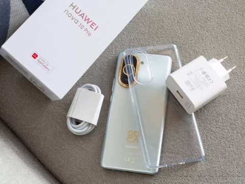 Mở hộp Huawei nova 10 Pro: Cụm camera viền vàng nổi bật đi kèm bộ sạc 100W