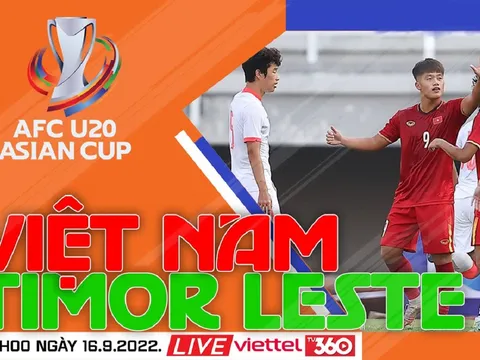 Trực tiếp bóng đá U20 Việt Nam vs U20 Timor Leste - Vòng loại U20 châu Á: U20 Việt Nam lập kỷ lục?