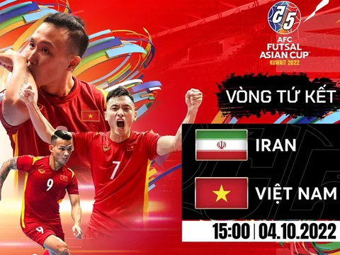 Trực tiếp bóng đá Việt Nam vs Iran - VCK Futsal châu Á 2022: ĐT Việt Nam tạo cơn địa chấn lịch sử?