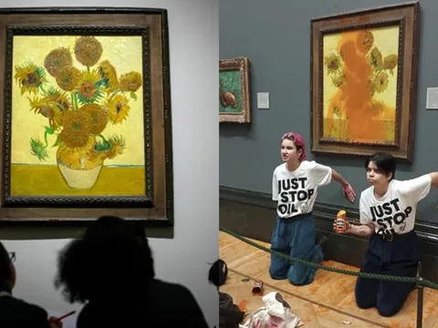 Bức họa đắt giá của Van Gogh bị tạt chất bẩn vì lý do gây phẫn nộ