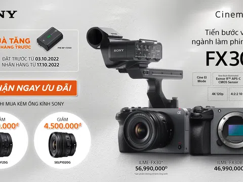 Sony mở rộng dòng sản phẩm Cinema Line với máy quay 4K Super 35
