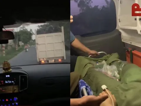 Clip xe tải 'tạt đầu' xe cứu thương chở bệnh nhân nguy kịch gây bức xúc