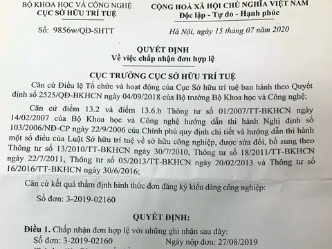 Vụ xâm phạm quyền sở hữu công nghiệp bia Sài Gòn: Quyền sở hữu trí tuệ về kiểu dáng công nghiệp phát sinh khi nào?
