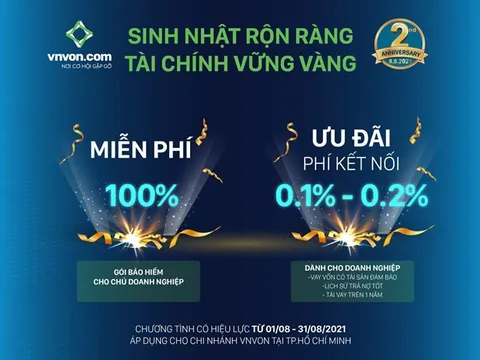 Mừng sinh nhật, sàn VNVON chi nhánh TP Hồ Chí Minh tung ưu đãi hấp dẫn