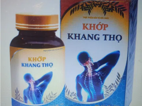 Quảng cáo TPBVSK Khớp Khang Thọ gây hiểu lầm như thuốc chữa bệnh