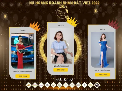 CEO Kim Âm tiếp tục giữ vững vị trí dẫn đầu trên BXH “Nữ hoàng được yêu thích nhất 2022”