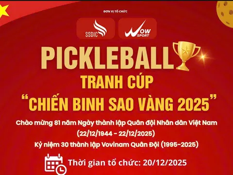 Pickleball “Chiến binh Sao Vàng 2025”: Khi thể thao trở thành phong cách sống của người trẻ