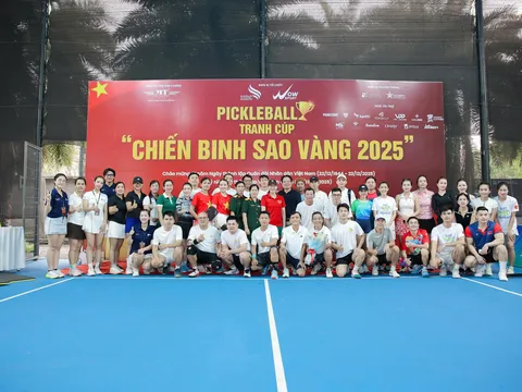 Pickleball lan tỏa lối sống năng động qua Cúp Chiến binh Sao Vàng 2025