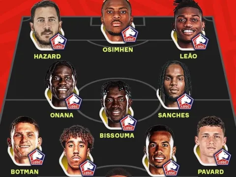 Đội hình 'khủng' của Lille nếu không bán trụ cột: Cặp trung vệ M.U - Arsenal